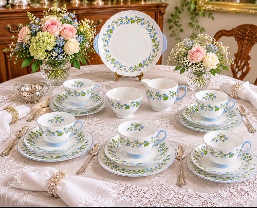 Vintage shelley harebell - vintage, tea