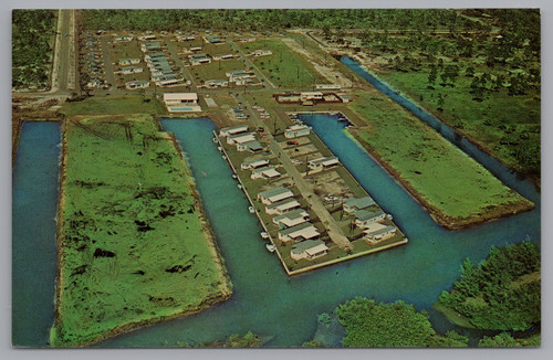 Postcard air view land yacht - air,