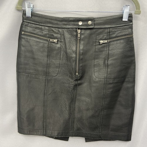 Black calf leather moto - leather,