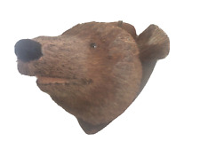 Bear Mask Bears Head Grizzly Vintage German Straw Sculpture Brown Faux Taxidermy
