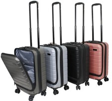 55cm Carry On Luggage with Front Pocket for 15.6" Laptop Cabin Bag trolley Case