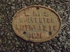 LMS Wolverton Builders Coach Wagon Plate Worksplate Carriage 1938 Lot 1218