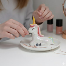 Ceramic Unicorn Trinket Dish