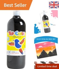 Supersize Black Tempera Paint - 1000ml - Perfect Washable Art Solution for Kids
