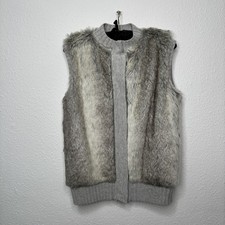 M&S Per Una Grey Faux Fur