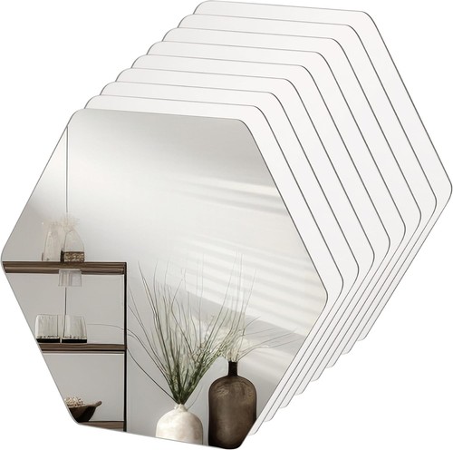Hexagon mirror glass tiles - mirror,