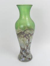 OKRA IRIDESCENT ART GLASS VASE BY DAVID BARRAS