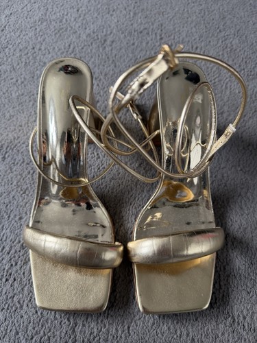 Plt gold strappy - gold, square