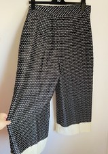 Zara black and cream wide - , leg