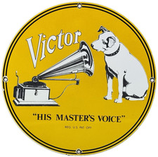 VINTAGE RCA PORCELAIN SIGN