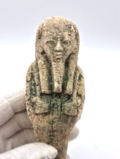 Egyptian Ushabti Statue 17cm Ancient Style Blue Green Faience Figurine