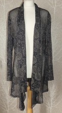 DREAMKEEPER COLLECTION NAVY & GOLD SPARKLE KIMONO JACKET PLUS SIZE