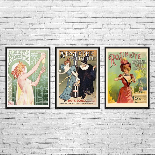 Absinthe vintage wall art - ad,