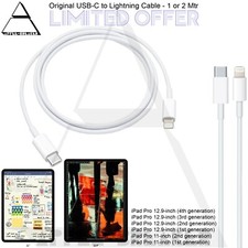 100% Original Charger USB-C Data Cable Fast Apple iPhone Lead For iPad Pro UK
