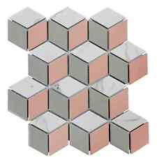 Mosaic Tile Sheets Porcelain Mosaics 309 x 330 mm x 4 Sheets Hexia Blush