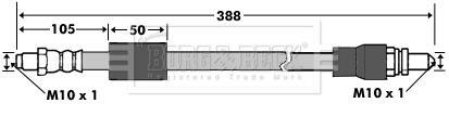 Borg beck brake hose - borg, &