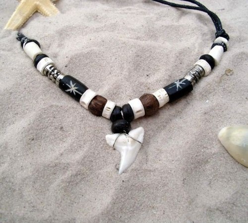 Shark tooth necklace - tooth,