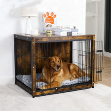 Industrial Wooden Dog Crate