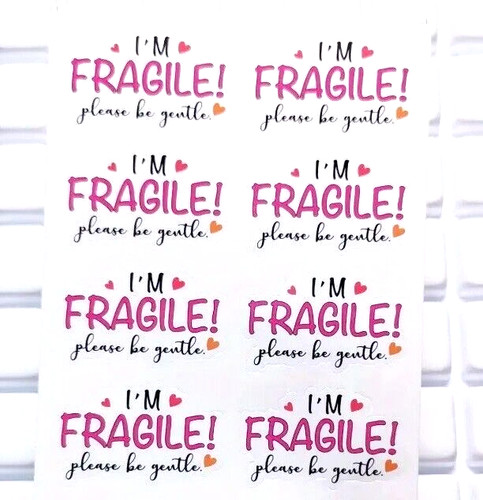 Fragile stickers 5cm x - i'm, 3cm