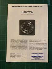Vintage HALCYON brookes & Gatehouse Compass Navigation 1 Page brochure 1984