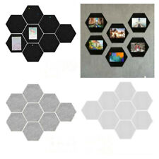 8Pcs Cork Pin Message Notice Board Wooden Hexagon Pinboard Push Pin Office