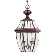 Solid Brass "Elegance" Traditional Victorian Large Chain Lantern in Aged Copper