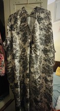 Printed Ivory and Black Kaftan