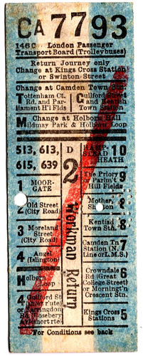 Trolleybus ticket london - trolleybus,