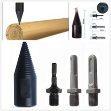 4Pcs High Speed Firewood Drill Bit Log Wood Splitter Screw Splitting Cone Driver
