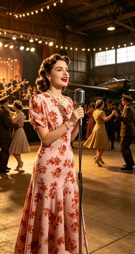 Vintage 1930s 1940s style - , pink