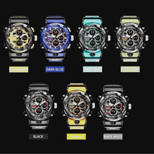 SMAEL Mens Military Watch Waterproof Quartz Analog Digital Sports Wrist Watches