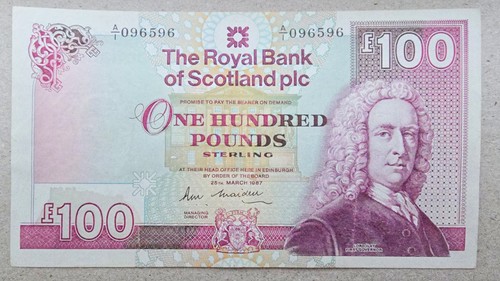 Royal bank scotland 100 pounds - bank,