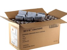 50 x Silver Christmas Crackers 10" - Corporate Events / Restaurants