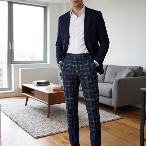 Men smith tartan - men's, trousers