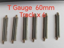 T gauge Straight Track 60mm X 6 Lengths - Raised Road Bed R-023