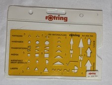 Rotring Drawing Template Stencil Art 854 760 Material Flows Rare