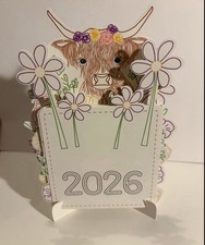 Highland Cow 2026 Desk