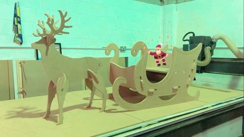 Santa sleigh 4ft large - santa's,