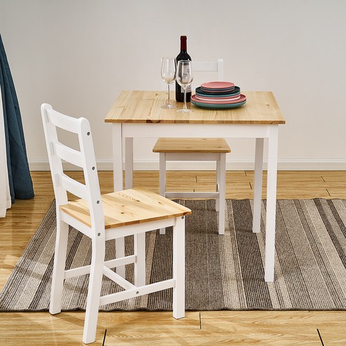 Compact solid pine wood dining - wood,