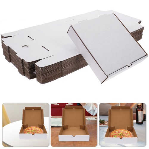 30pcs kraft pizza - boxes, white