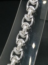 925 Silver Patterned Open