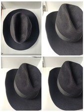 Herbert Johnson Fine Fur Felt Western Fedora 7⅛ 58cm Black
