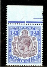 Bermuda 1910 KGV 2s purple &