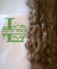 Mohair for reborn doll, rooting. Loutrais Mohair premium - 10 GRAMS BABY BROWN