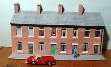 Terraced house fronts in
