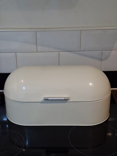 Bread bin metal hinged - metal, w/hinged