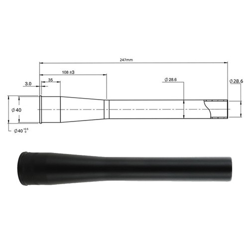 6mm aluminum head tube - 6mm,