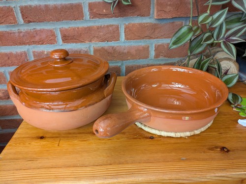 Terracotta casserole dish - casserole, (