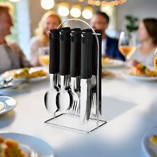 24PC BLACK CUTLERY DINNER SET