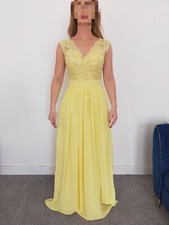 Lemon Floor Length Bridesmaid